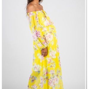 Pink blush maternity maxi dress size small